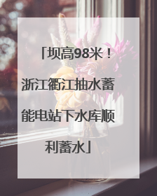 坝高98米！浙江衢江抽水蓄能电站下水库顺利蓄水