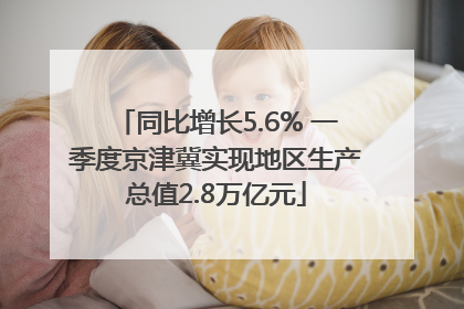 同比增长5.6% 一季度京津冀实现地区生产总值2.8万亿元