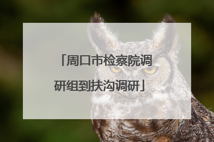 周口市检察院调研组到扶沟调研
