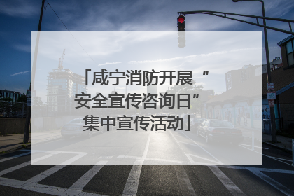 咸宁消防开展“安全宣传咨询日”集中宣传活动