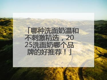 哪种洗面奶温和不刺激精选，2025洗面奶哪个品牌的好推荐！