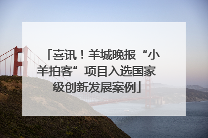 喜讯！羊城晚报“小羊拍客”项目入选国家级创新发展案例