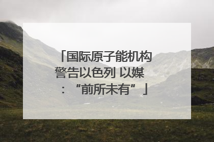 国际原子能机构警告以色列 以媒：“前所未有”