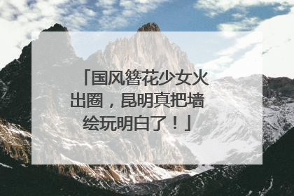 国风簪花少女火出圈，昆明真把墙绘玩明白了！