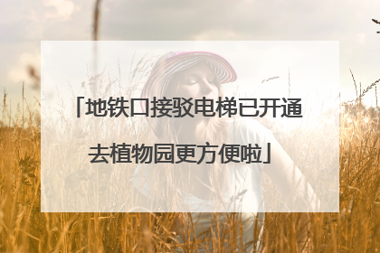 地铁口接驳电梯已开通 去植物园更方便啦