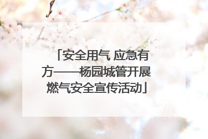 安全用气 应急有方——杨园城管开展燃气安全宣传活动