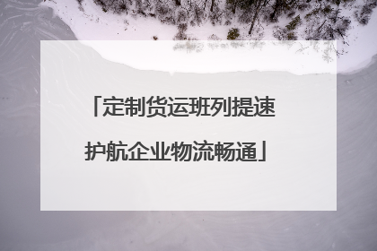 定制货运班列提速 护航企业物流畅通