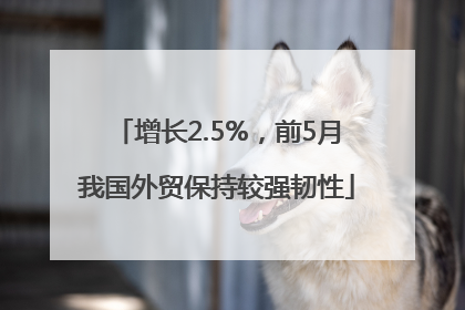 增长2.5%，前5月我国外贸保持较强韧性