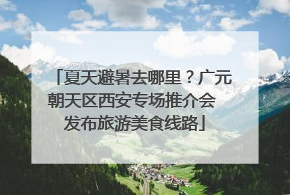 夏天避暑去哪里？广元朝天区西安专场推介会 发布旅游美食线路