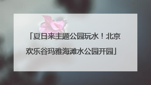夏日来主题公园玩水！北京欢乐谷玛雅海滩水公园开园