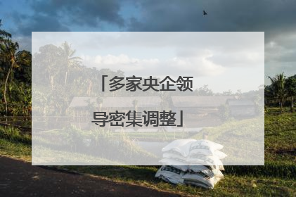 多家央企领导密集调整