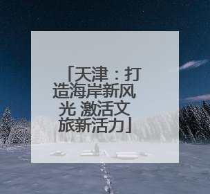 天津：打造海岸新风光 激活文旅新活力