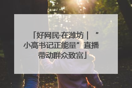 好网民·在潍坊｜“小高书记正能量”直播 带动群众致富
