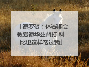 德罗赞：休赛期会教爱德华兹背打 科比也这样帮过我