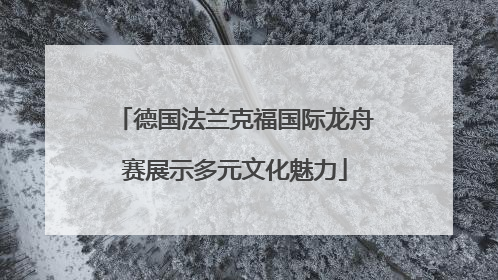 德国法兰克福国际龙舟赛展示多元文化魅力