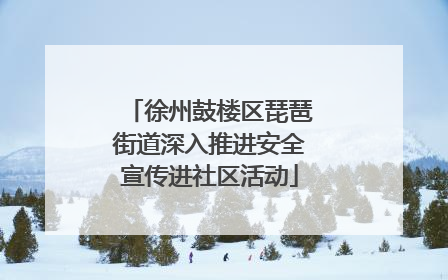 徐州鼓楼区琵琶街道深入推进安全宣传进社区活动
