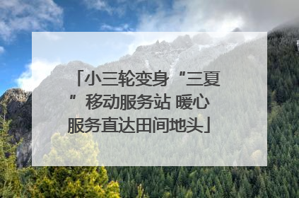 小三轮变身“三夏”移动服务站 暖心服务直达田间地头