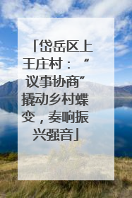 岱岳区上王庄村：“议事协商”撬动乡村蝶变，奏响振兴强音