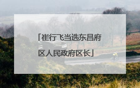 崔行飞当选东昌府区人民政府区长