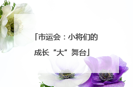 市运会：小将们的成长“大”舞台