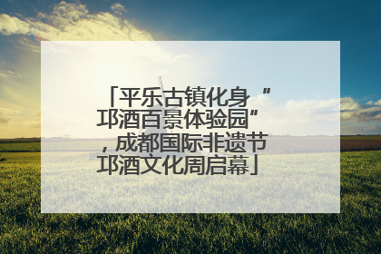 平乐古镇化身“邛酒百景体验园”，成都国际非遗节邛酒文化周启幕