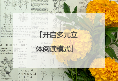 开启多元立体阅读模式