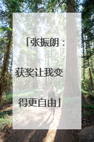 张振朗：获奖让我变得更自由