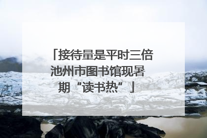 接待量是平时三倍 池州市图书馆现暑期“读书热”