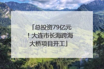 总投资79亿元！大连市长海跨海大桥项目开工