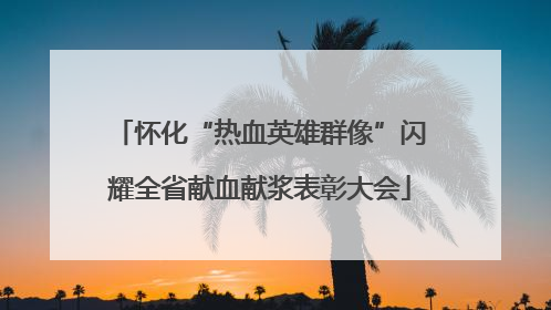 怀化“热血英雄群像”闪耀全省献血献浆表彰大会