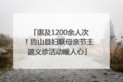 惠及1200余人次！鲁山县妇联母亲节主题义诊活动暖人心