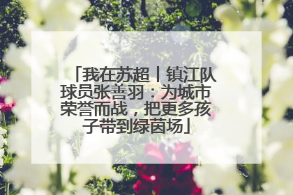 我在苏超丨镇江队球员张善羽：为城市荣誉而战，把更多孩子带到绿茵场
