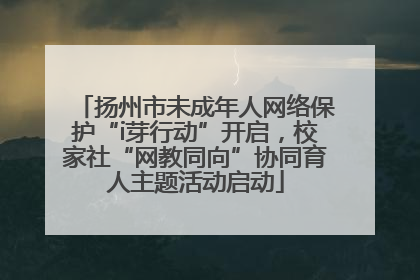 扬州市未成年人网络保护“i芽行动”开启，校家社“网教同向”协同育人主题活动启动