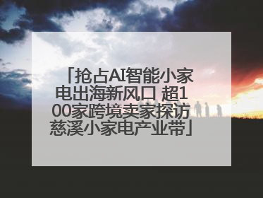 抢占AI智能小家电出海新风口 超100家跨境卖家探访慈溪小家电产业带