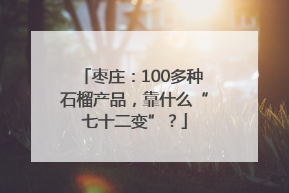枣庄：100多种石榴产品，靠什么“七十二变”？
