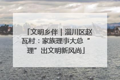 文明乡伴｜淄川区赵瓦村：家族理事大总“理”出文明新风尚