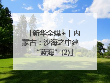 新华全媒+｜内蒙古：沙海之中建“蓝海”(2)