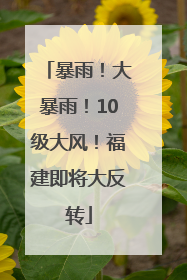 暴雨！大暴雨！10级大风！福建即将大反转