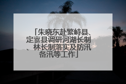 朱晓东赴繁峙县、定襄县调研河湖长制、林长制落实及防汛备汛等工作