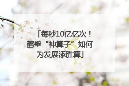 每秒10亿亿次！鹤壁“神算子”如何为发展添胜算