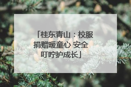 桂东青山：校服捐赠暖童心 安全叮咛护成长