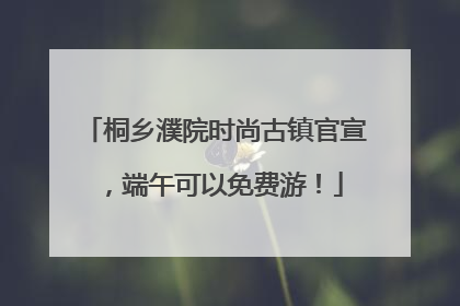桐乡濮院时尚古镇官宣，端午可以免费游！