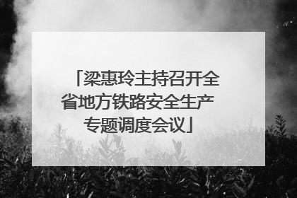 梁惠玲主持召开全省地方铁路安全生产专题调度会议