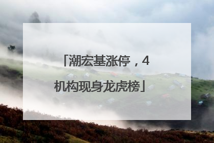 潮宏基涨停，4机构现身龙虎榜