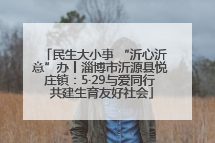 民生大小事 “沂心沂意”办丨淄博市沂源县悦庄镇：5·29与爱同行 共建生育友好社会