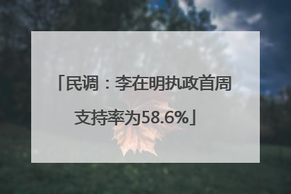 民调：李在明执政首周支持率为58.6%