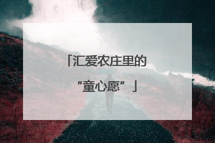 汇爱农庄里的“童心愿”