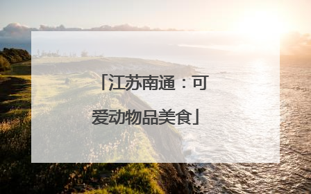 江苏南通：可爱动物品美食