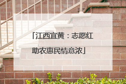江西宜黄：志愿红助农惠民情意浓