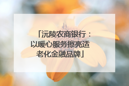 沅陵农商银行：以暖心服务擦亮适老化金融品牌